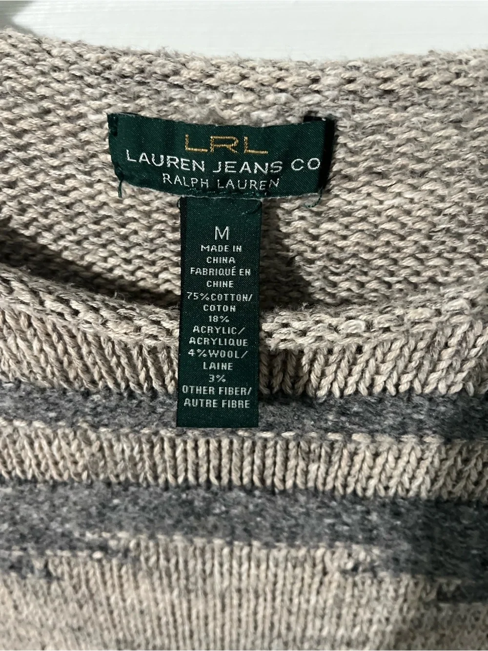 Women's vintage Ralph Lauren Patterned Crewneck Sweater, size medium